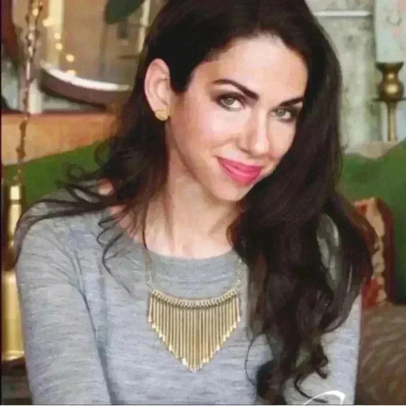 Trades Of Hope Shasta Necklace Gold Drop Bars Bib Statement Handcrafted India - Picture 6 of 6